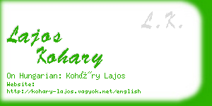 lajos kohary business card
